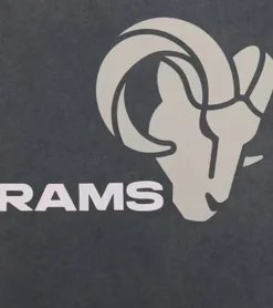 Große Größen|T-Shirts & Tank Tops*RE:COVERED X NFL Los Angeles Rams Herren T-Shirt mit Logo-Print Baumwoll-Shirt Rundhals-Shirt RCNFL1317H Grau