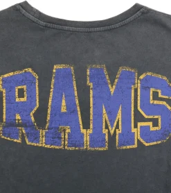 T-Shirts & Tank Tops*RE:COVERED X NFL Los Angeles Rams Herren T-Shirt mit Football-Helm Baumwoll-Shirt Rundhals-Shirt RCNFL1315H Grau