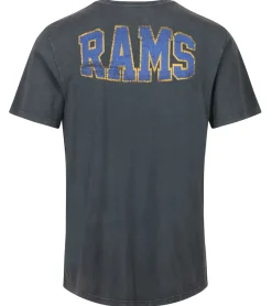 T-Shirts & Tank Tops*RE:COVERED X NFL Los Angeles Rams Herren T-Shirt mit Football-Helm Baumwoll-Shirt Rundhals-Shirt RCNFL1315H Grau