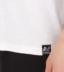 T-Shirts & Tank Tops*RE:COVERED X NFL New England Patriots Herren T-Shirt mit Logo-Print Baumwoll-Shirt Rundhals-Shirt PCNFL920 Ecru-Weiß