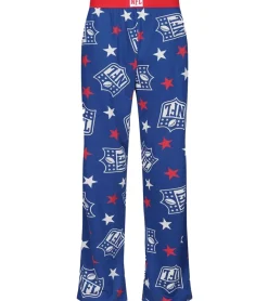 Nachtwäsche & Bademode*RE:COVERED X NFL Shield and Stars Loungepants Herren Schlafanzug-Hose mit NFL-Logo Baumwolle Pyjama-Hose RCNFL1401 Blau