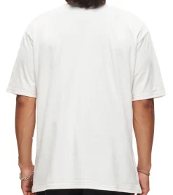 T-Shirts & Tank Tops*RE:COVERED X nickelodeon Herren T-Shirt SpongeBob Schwammkopf Baumwoll-Shirt Rundhals-Shirt RCVCM686 Ecru-Weiß