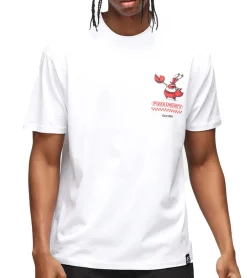 T-Shirts & Tank Tops*RE:COVERED X nickelodeon Herren T-Shirt SpongeBob Schwammkopf Baumwoll-Shirt Rundhals-Shirt MMVCM269 Weiß