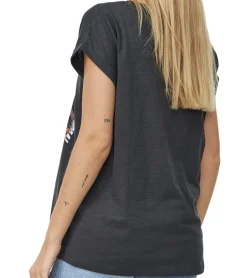 Tops & T-Shirts*RE:COVERED X STAR WARS Damen T-Shirt mit Darth Vader Print Baumwoll-Shirt Kurzarm-Shirt MMSTW2393 Dunkelgrau