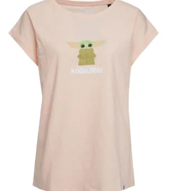 Tops & T-Shirts*RE:COVERED X STAR WARS Damen T-Shirt mit Mandalorian-Print Baumwoll-Shirt MMSTW2418 Apricot