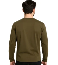 T-Shirts & Tank Tops|Pullover & Sweater*RE:COVERED X STAR WARS Herren Langarm-Shirt Mandalorian Print Baumwoll-Pullover Rundhals-Shirt RCDIF2046 Khaki