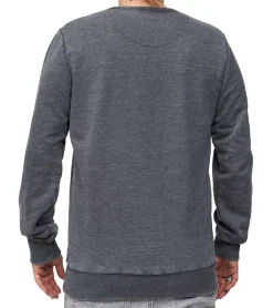 Pullover & Sweater*RE:COVERED X STAR WARS Herren Rundhals-Pullover mit Boba Fett Print Alltags-Sweater mit Baumwollanteil MMSTW2381 Grau