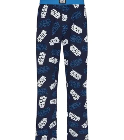 Nachtwäsche & Bademode*RE:COVERED X Star Wars Loungepants Herren Schlafanzug-Hose mit Star Wars Aufdruck Pyjama-Hose PCSTW1830 Navy/Weiß