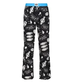 Nachtwäsche & Bademode*RE:COVERED X Star Wars Loungepants Herren Schlafanzug-Hose mit Star Wars Comics Aufdruck Print Baumwolle Pyjama-Hose RCDIF2108 Schwarz/Weiß