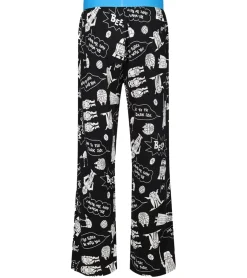 Nachtwäsche & Bademode*RE:COVERED X Star Wars Loungepants Herren Schlafanzug-Hose mit Star Wars Comics Aufdruck Print Baumwolle Pyjama-Hose RCDIF2108 Schwarz/Weiß