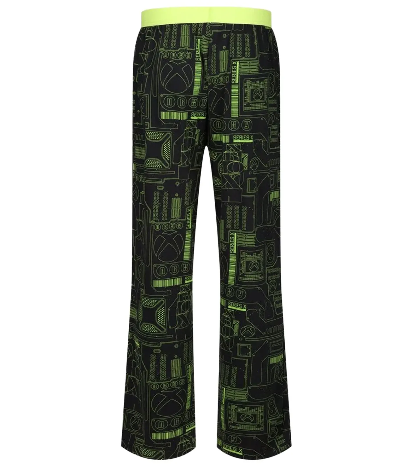 Nachtwäsche & Bademode*RE:COVERED X XBOX Series X Digital Loungepants Herren Schlafanzug-Hose stylische Pyjama-Hose RCXBX122 Schwarz/Grün