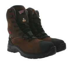 Boots & Stiefel|Wanderschuhe & Trekkingschuhe*RED WING SHOES PetroKing S3 Sicherheits-Schuhe mit TredMax-Sohle und ForceGuard-System Arbeits-Stiefel Factory Second Schnür-Boots 3287 Braun/Schwarz