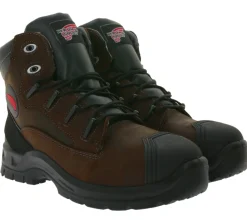 Wanderschuhe & Trekkingschuhe|Boots & Stiefel*RED WING SHOES SB Sicherheits-Schuhe mit SwenFlex Pro-Sohle und ForceGuard-System Arbeits-Stiefel Factory Second Schnür-Boots 3228 Braun