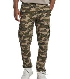 Jeans & Hosen*REDEFINED REBEL Jolan Herren Cargo-Hose im Utility-Look Anti Fit Baumwoll-Hose Ankle-Stil mit Tunnelzug am Beinende 226027 Camouflage, Braun, Beige, Grün