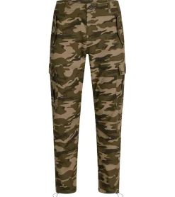 Jeans & Hosen*REDEFINED REBEL Jolan Herren Cargo-Hose im Utility-Look Anti Fit Baumwoll-Hose Ankle-Hose mit Tunnelzug am Beinende 226027 Camouflage