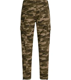 Jeans & Hosen*REDEFINED REBEL Jolan Herren Cargo-Hose im Utility-Look Anti Fit Baumwoll-Hose Ankle-Hose mit Tunnelzug am Beinende 226027 Camouflage