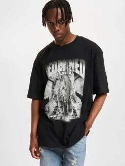 T-Shirts & Tank Tops*REDEFINED REBEL Kian Boxy Fit T-Shirts schwarz