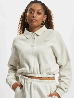 Sweater & Pullover*Reebok Cl Ae Ft Coverup Sweatshirt wolkenweiß meliert