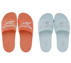 Zehentrenner & Sandalen*Reebok FULGERE und CLASSIC Sommer-Sandalen Badelatschen mit Logo-Aufdruck oder Hellblau Rosa