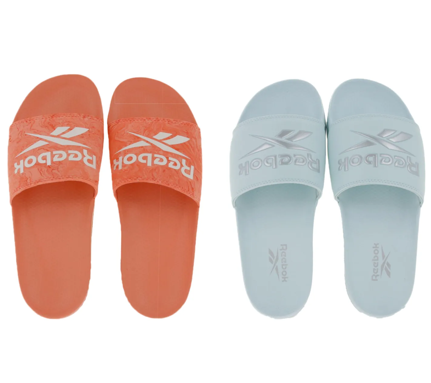 Zehentrenner & Sandalen*Reebok FULGERE und CLASSIC Sommer-Sandalen Badelatschen mit Logo-Aufdruck oder Hellblau Rosa