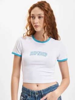 Tops & T-Shirts*Rip N Dip Team Spirit Kurzes Ringer-T-Shirt weiß