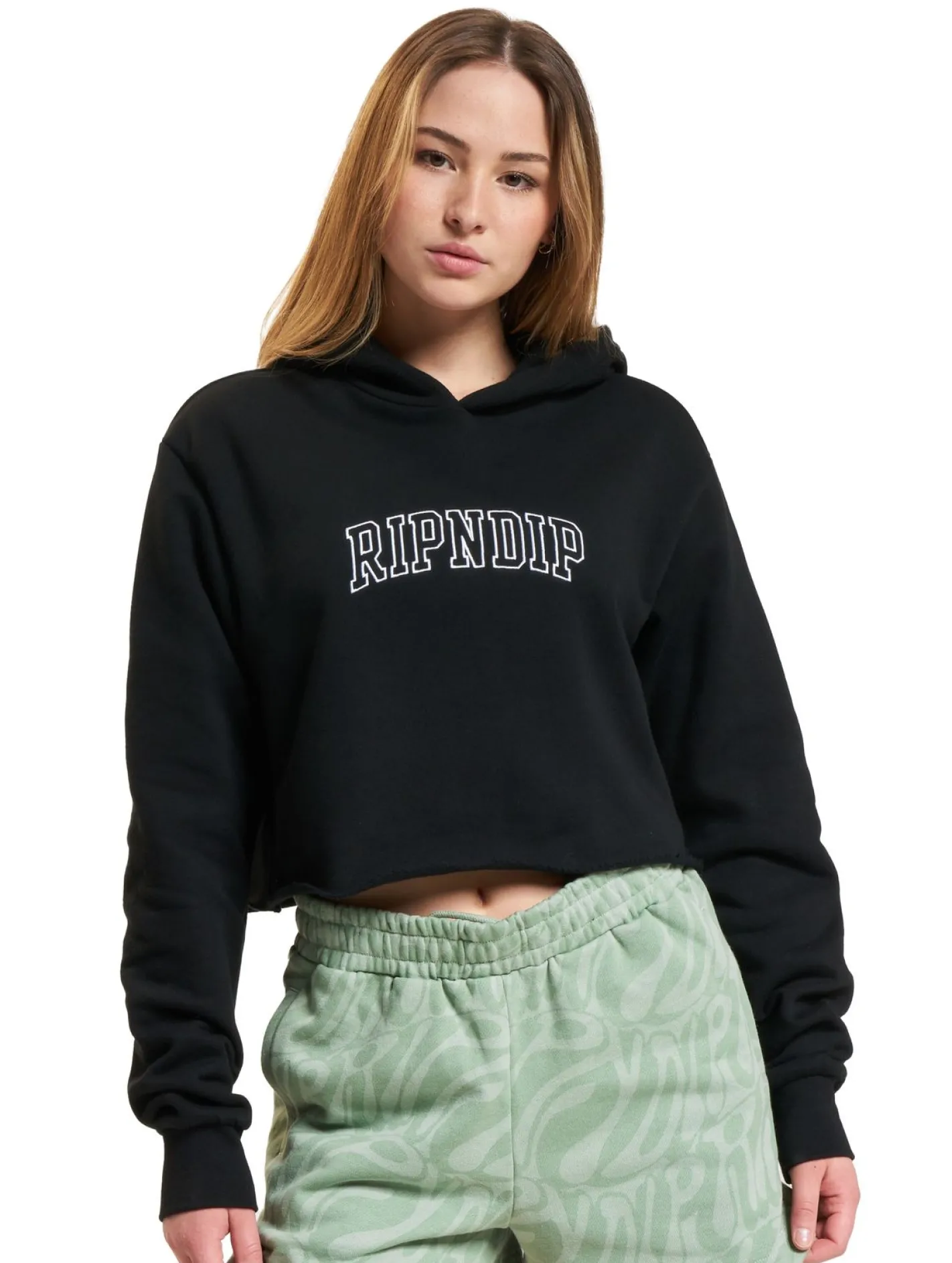 Sweater & Pullover*Rip N Dip Team Spirit Kurzer Hoodie schwarz