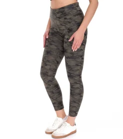 Sportunterbekleidung|Fitnessmode & Jogginghosen*ROCKUPY Damen Leggings modische Fitness-Hose im Camouflage-Look Workout-Hose 393230 Grün/Schwarz
