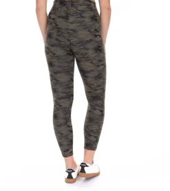 Sportunterbekleidung|Fitnessmode & Jogginghosen*ROCKUPY Damen Leggings modische Fitness-Hose im Camouflage-Look Workout-Hose 393230 Grün/Schwarz