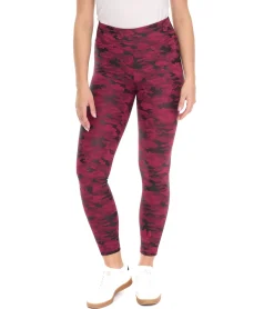 Sportunterbekleidung|Fitnessmode & Jogginghosen*ROCKUPY Damen Leggings modische Fitness-Hose im Camouflage-Look Workout-Hose 393230 Lila/Schwarz