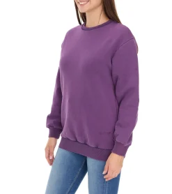 Sweater & Pullover*ROCKUPY Damen Sweatshirt Baumwoll-Shirt Winter-Sweater mit Logo-Stickerei RPW20_040304 406 Lila