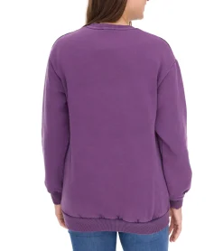 Sweater & Pullover*ROCKUPY Damen Sweatshirt Baumwoll-Shirt Winter-Sweater mit Logo-Stickerei RPW20_040304 406 Lila