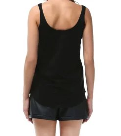 Tops & T-Shirts*ROCKUPY Damen Tank-Top mit Totenkopf-Print Baumwoll-Shirt Sommer-Shirt 317070 Schwarz/Weiß