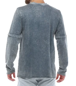 Pullover & Sweater*ROCKUPY Herren Baumwoll-Pullover mit Totenkopf Design Alltags-Sweater 393629 Grau