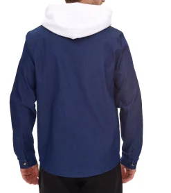 Jacken & Mäntel*ROCKUPY Herren Denim-Jacke mit Baumwollanteil Übergangs-Jacke mit Kapuze RPM20_040201 Dunkelblau