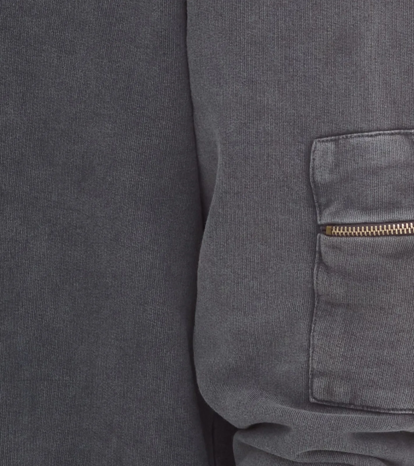 Pullover & Sweater*ROCKUPY Herren Hoodie Baumwoll-Pullover mit Arm-Tasche Alltags-Sweater 393617 Anthrazit