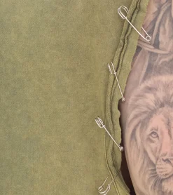 T-Shirts & Tank Tops|Pullover & Sweater*ROCKUPY Herren Tank-Top mit Kapuze ärmelloses Baumwoll-Shirt mit Rücken-Print gebatiktes Muskel-Shirt 393827 Grün