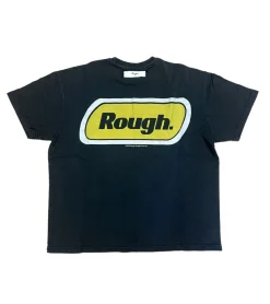 T-Shirts & Tank Tops*ROUGH. T-Shirt mit großem Rücken-Print Kurzarm-Shirt Baumwoll-Shirt Schwarz