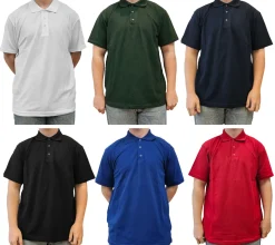 Hemden & Poloshirts*SANTINO Cws Herren schlichtes Polo-Shirt mit Baumwollanteil Kurzarm-Shirt Blau, Grün, Weiß, Rot oder Schwarz