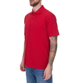 Hemden & Poloshirts*SANTINO Cws Herren schlichtes Polo-Shirt mit Baumwollanteil Kurzarm-Shirt Rot
