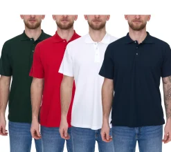 Hemden & Poloshirts*SANTINO Cws Herren schlichtes Polo-Shirt mit Baumwollanteil Kurzarm-Shirt Grün, Weiß, Blau oder Rot