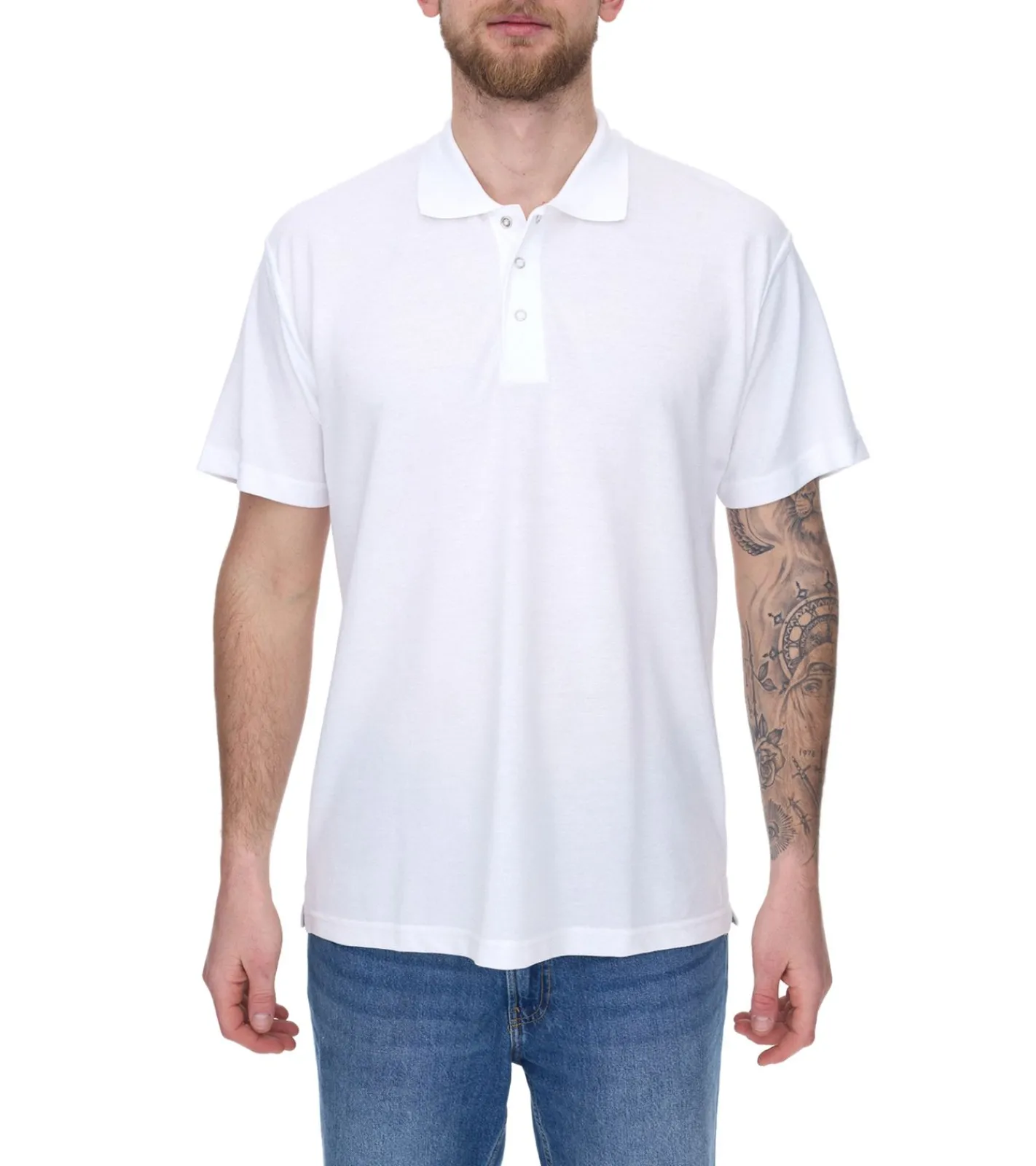 Hemden & Poloshirts*SANTINO Cws Herren schlichtes Polo-Shirt mit Baumwollanteil Kurzarm-Shirt Grün, Weiß, Blau oder Rot