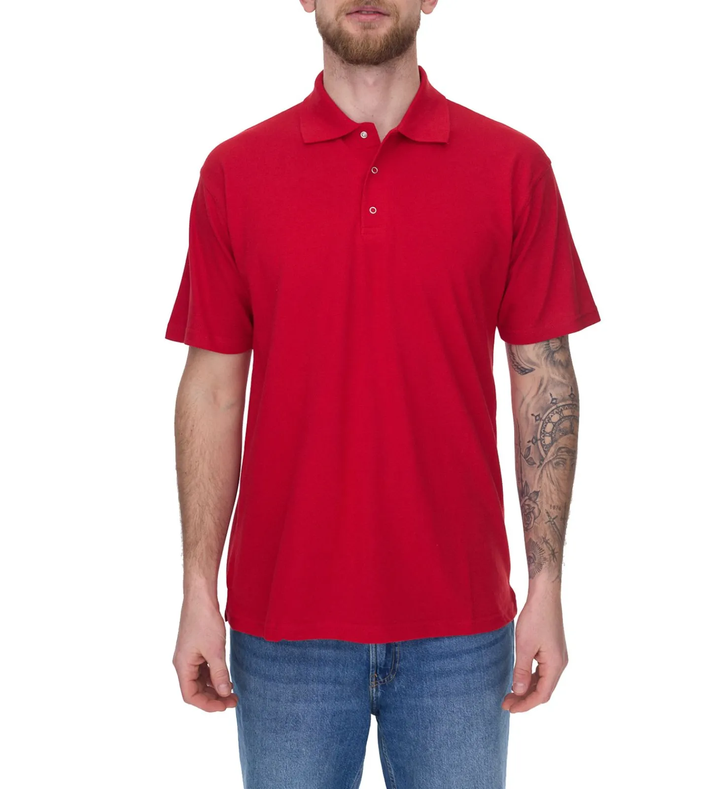 Hemden & Poloshirts*SANTINO Cws Herren schlichtes Polo-Shirt mit Baumwollanteil Kurzarm-Shirt Grün, Weiß, Blau oder Rot