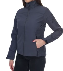Mäntel & Jacken*SANTINO Damen wasserabweisende Softshell-Jacke Outdoor-Jacke Alltags-Jacke Dunkelgrau