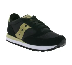 Sneaker & Turnschuhe*Saucony Jazz Original Damen Turnschuhe sportliche Low-Top Sneaker mit Echtleder-Anteil S1044-521 Schwarz/Gold