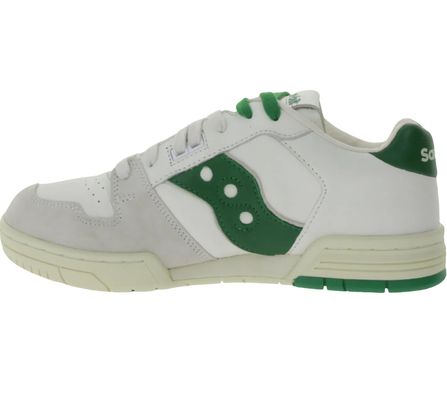 Turnschuhe & Sneaker*Saucony Sonic Low Herren Sneaker aus Echtleder Turn-Schuhe Alltags-Halbschuhe S70788-1 Weiß/Grün