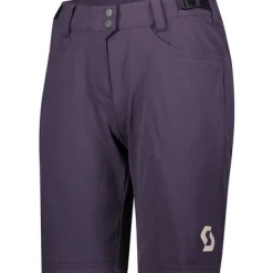 Sportunterbekleidung|Radsport*SCOTT Damen Fahrradhosen Flow Trail W/pad MTB Hose kurz Violett