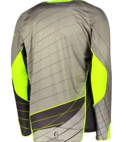 Sportoberbekleidung|Radsport*SCOTT Jersey Enduro Herren Moto-Cross Trikot langärmliges Bike-Shirt mit gepolsterten Ellenbogen 263429 1040 Grau/Neongelb/Schwarz