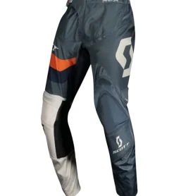 Sportunterbekleidung|Radsport*SCOTT Pant 350 Herren Moto-Cross Hose Motorsport-Kleidung mit Leder-Knie 273393 1454 Blau-Grau