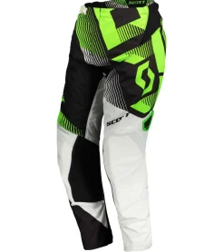 Sportunterbekleidung|Radsport*SCOTT Pant 350 Herren Moto-Cross Hose Motorsport-Kleidung mit Unterschenkel-Manschette 263432 1043 Weiß/Grün/Schwarz