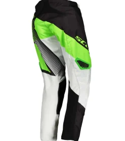 Sportunterbekleidung|Radsport*SCOTT Pant 350 Herren Moto-Cross Hose Motorsport-Kleidung mit Unterschenkel-Manschette 263432 1043 Weiß/Grün/Schwarz